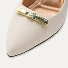 Valentina Off-White Block Heels