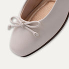 Adria Napa Bow Off-White Ballet Flats