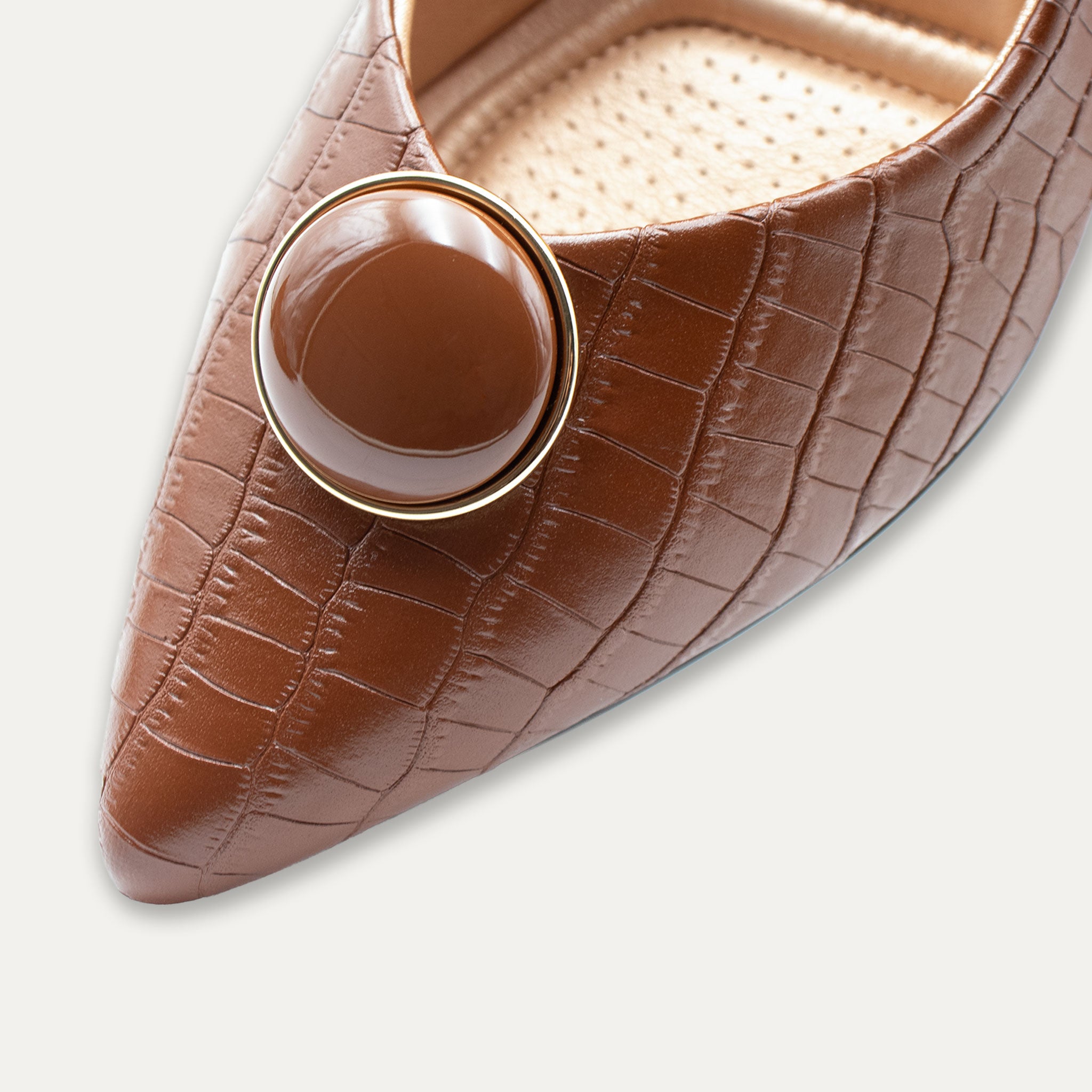 Vania Tiramisu Pointed Toe Block Heels