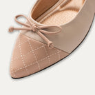 Camila Bow Two-Tone Nude Pointed Flats