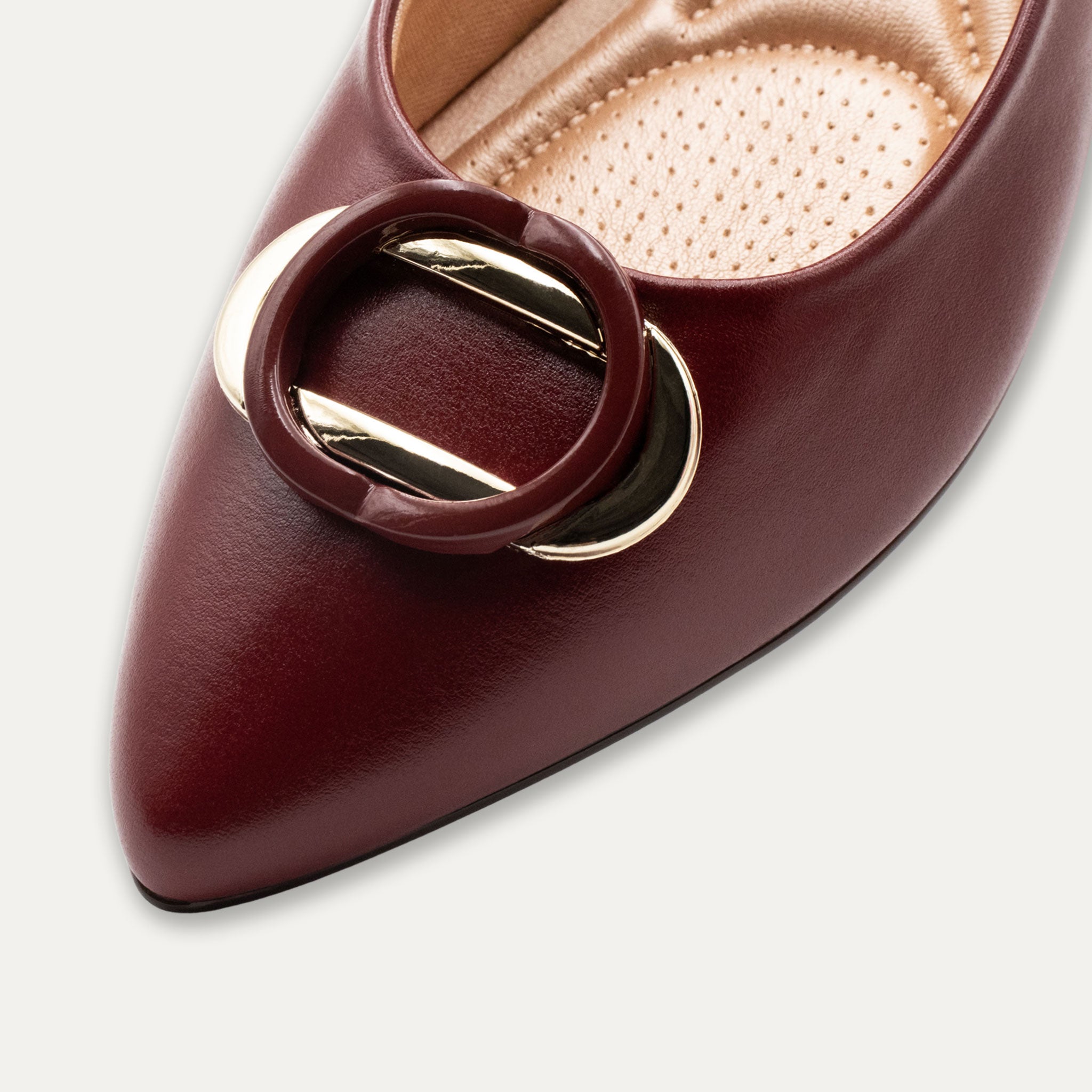 Isabella Burgundy Pointed Toe Flats