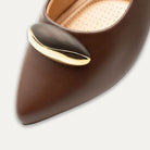 Evita Espresso Pointed Toe Flats
