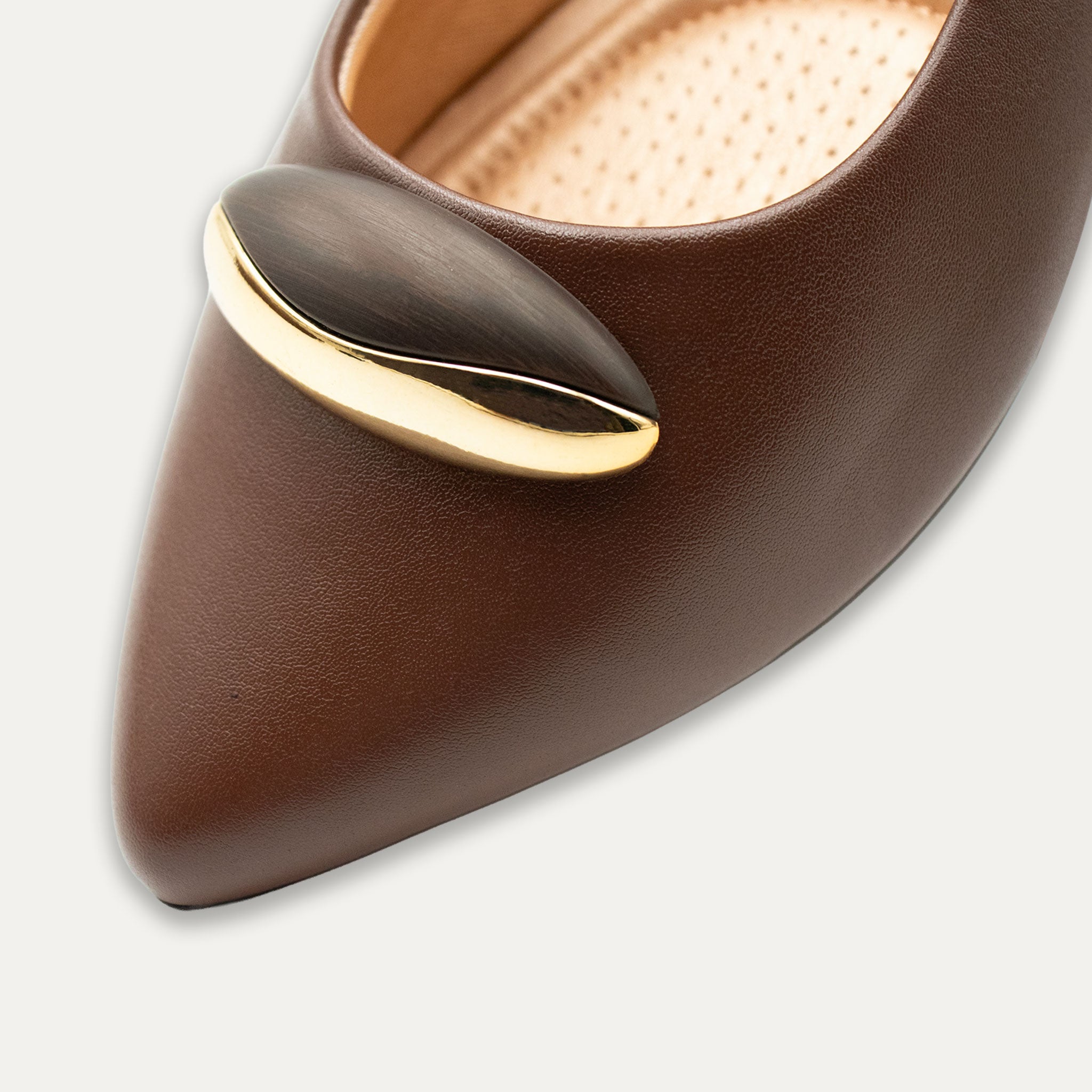 Evita Espresso Pointed Toe Flats