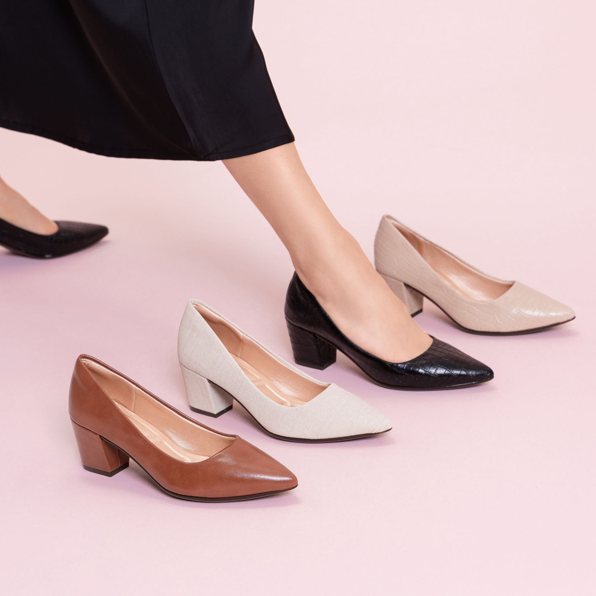 Vicenta Black Block Heels