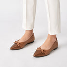 pointed-toe-brown-flats-with-bow-detailing