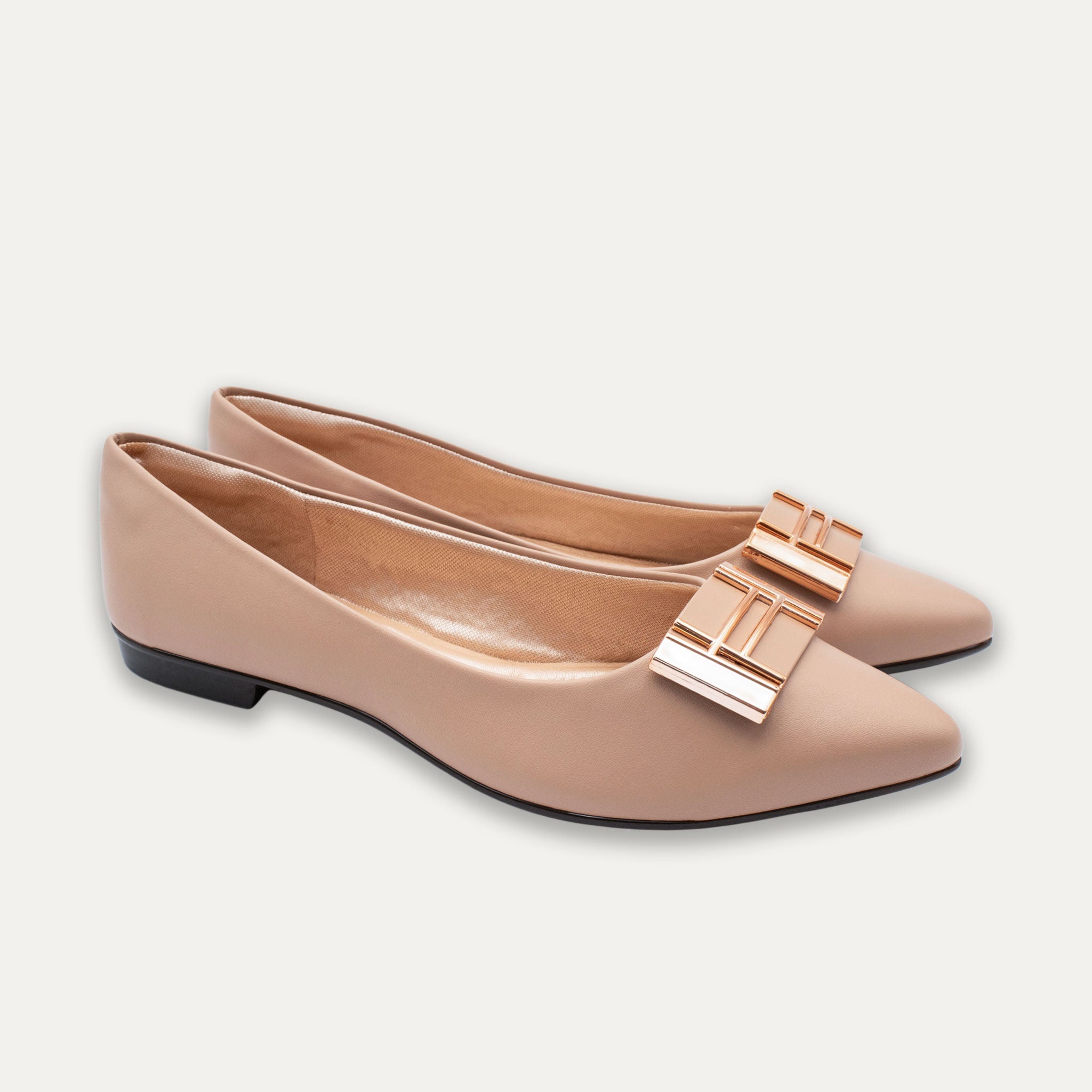 Analia Pointed Toe Flats Antique
