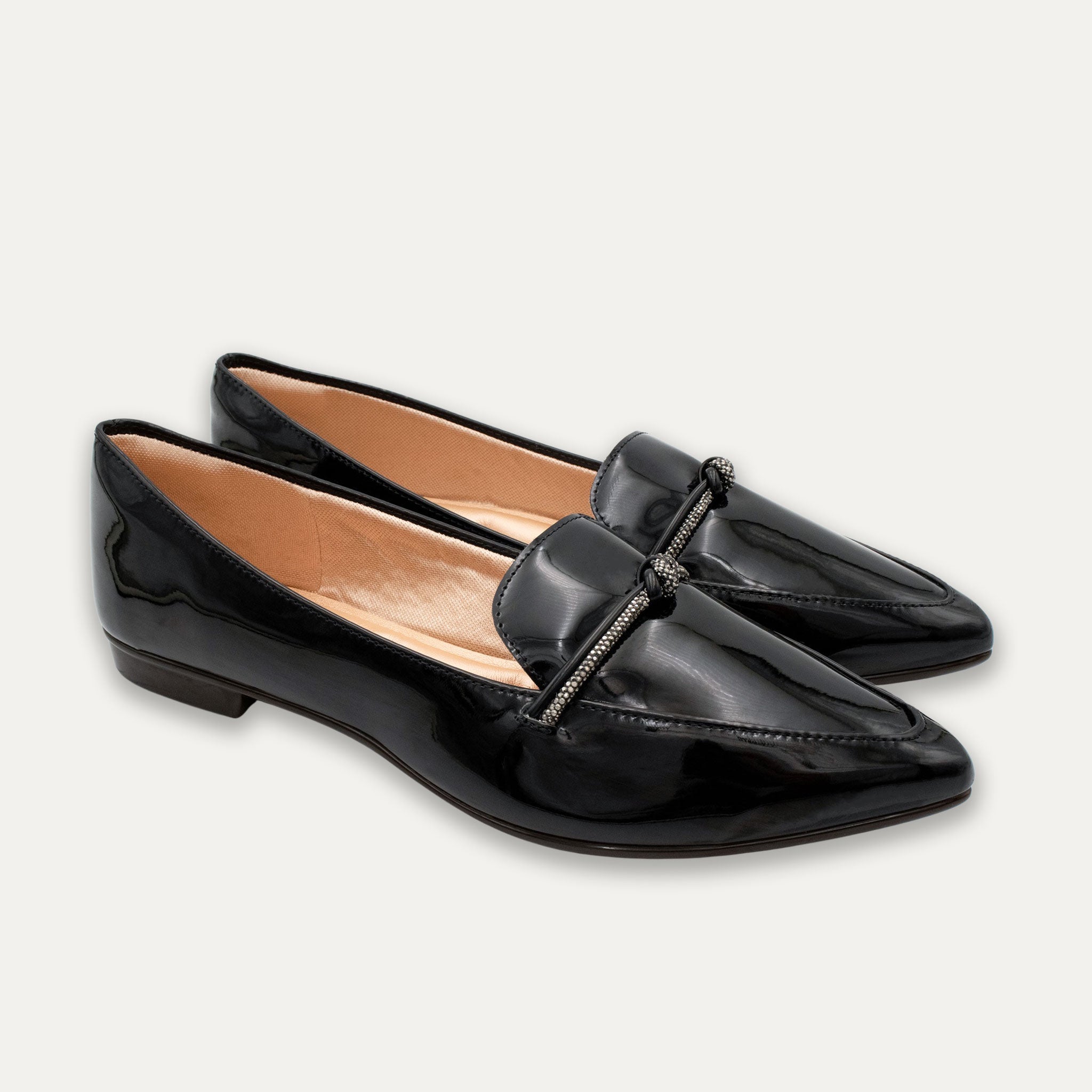 Viviana Pointed Toe Loafers Black