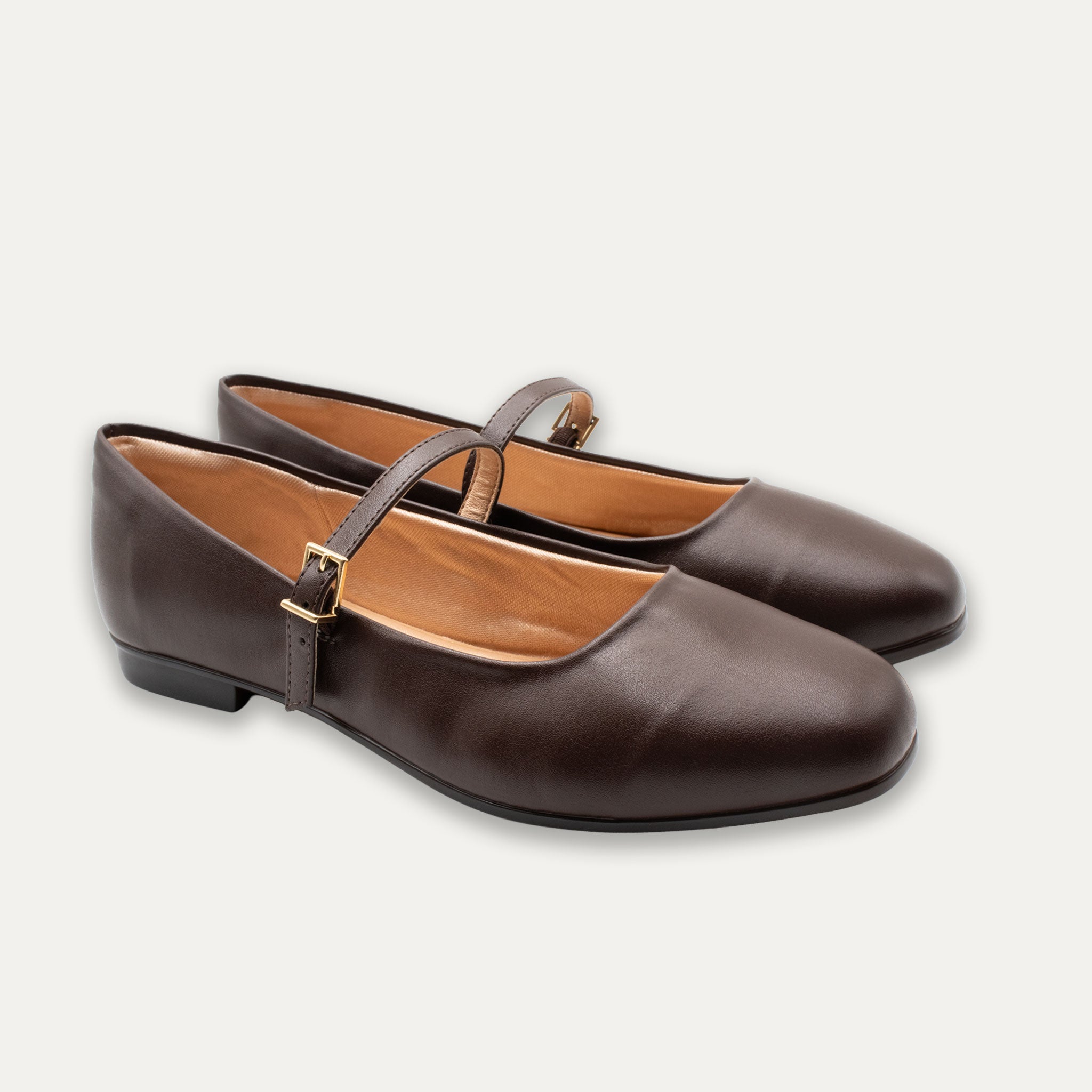 Maya Coffee Mary Jane Ballet Flats