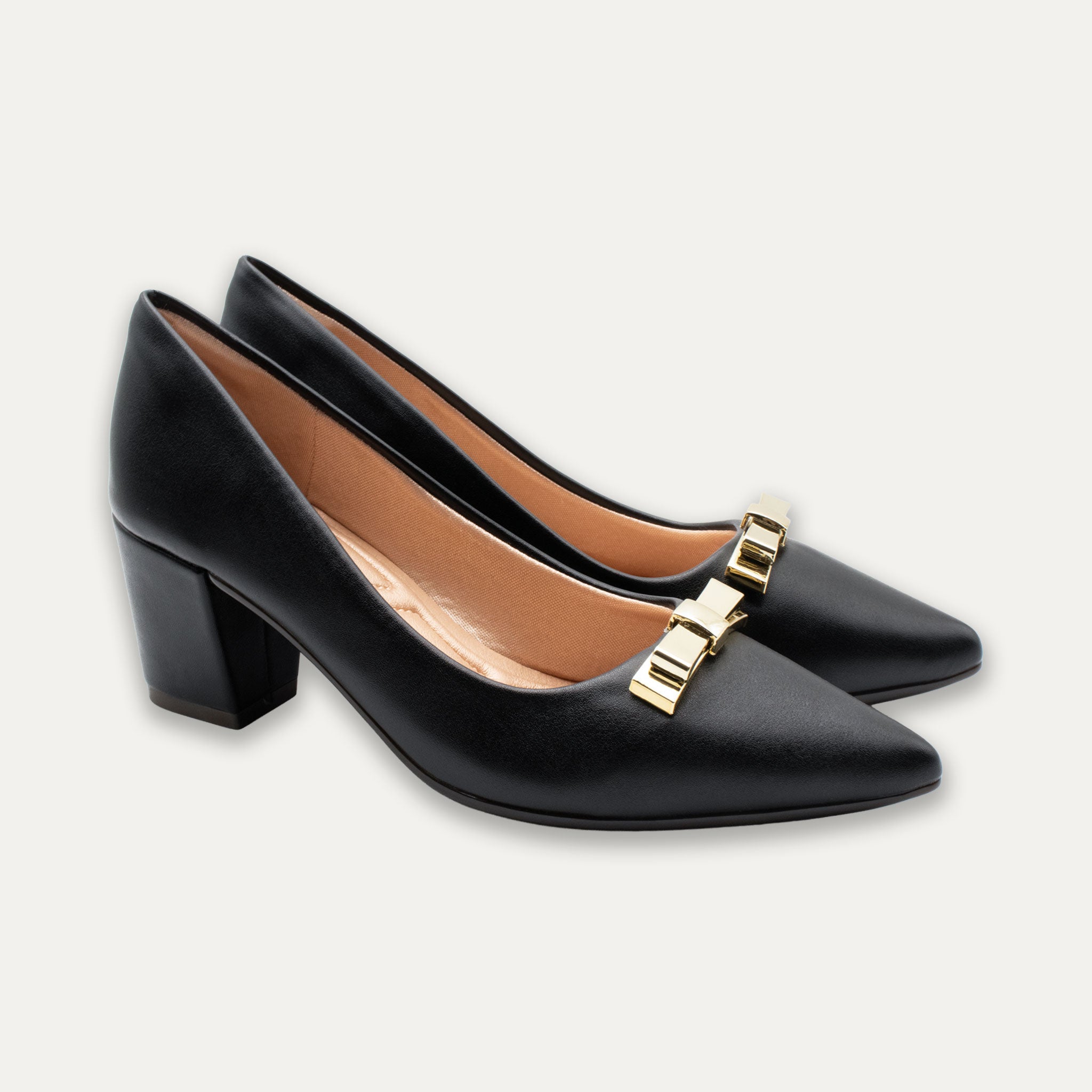 Vidalina Black Block Heels