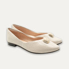 Antonia Off-White Pointed Toe Flats