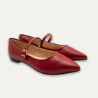 Mia Red Mary Jane Pointed Flats