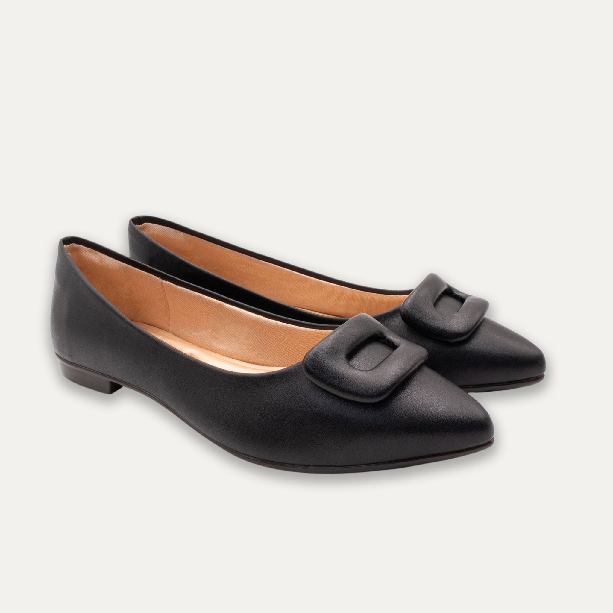 Lia Black Pointed Toe Flats