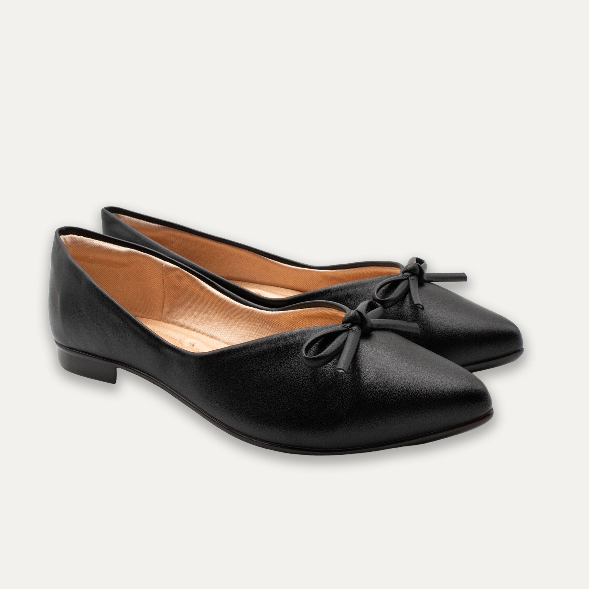 Anita Black Pointed Toe Flats