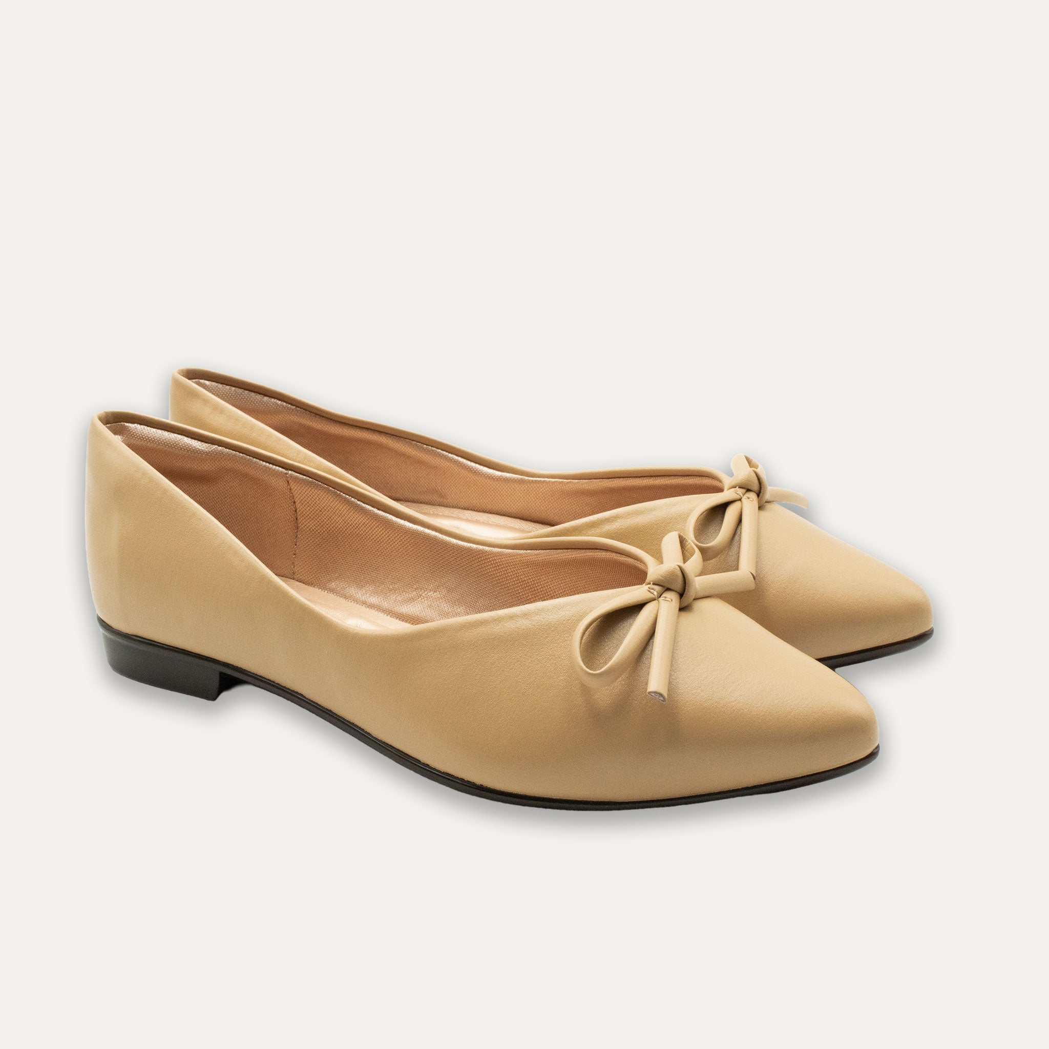 Anita Caramel Pointed Toe Flats