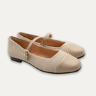 Mila Jeans Cream Mary Jane Ballet Flats