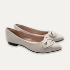 Carmen Pointed Toe Flats Off White