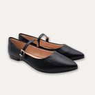 Mia Black Mary Jane Pointed Flats