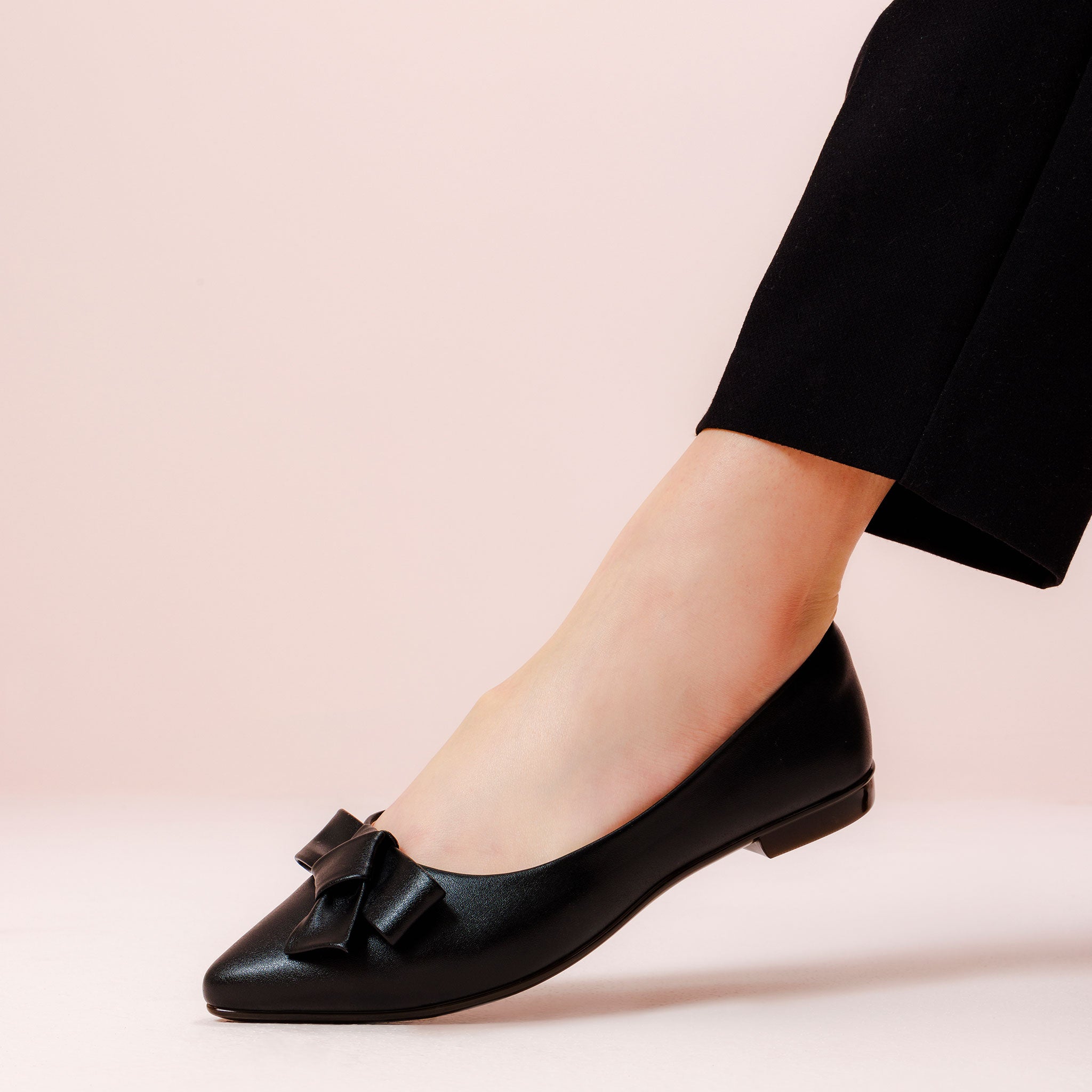 Aitana Tye Black Pointed Toe Flats