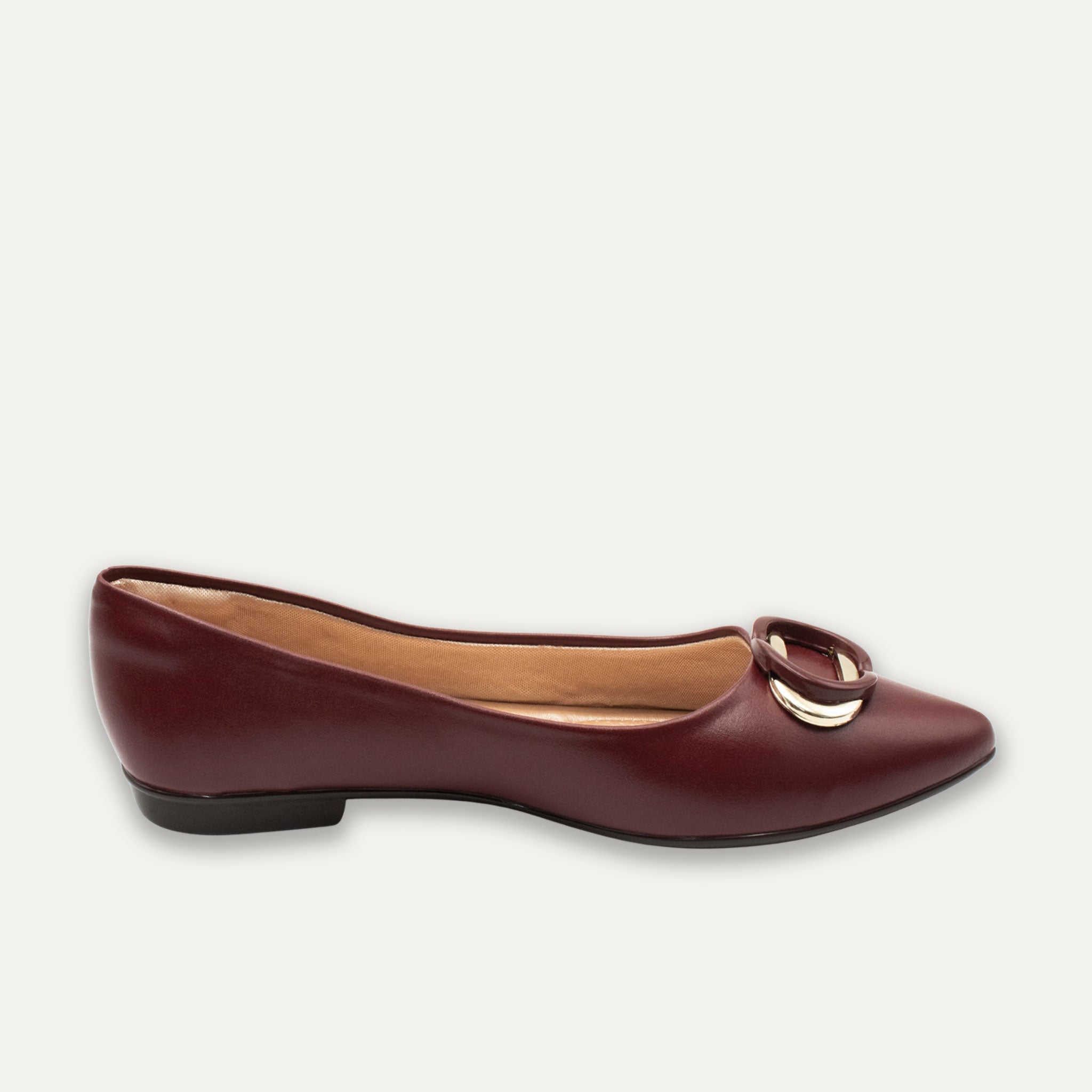 Isabella Burgundy Pointed Toe Flats