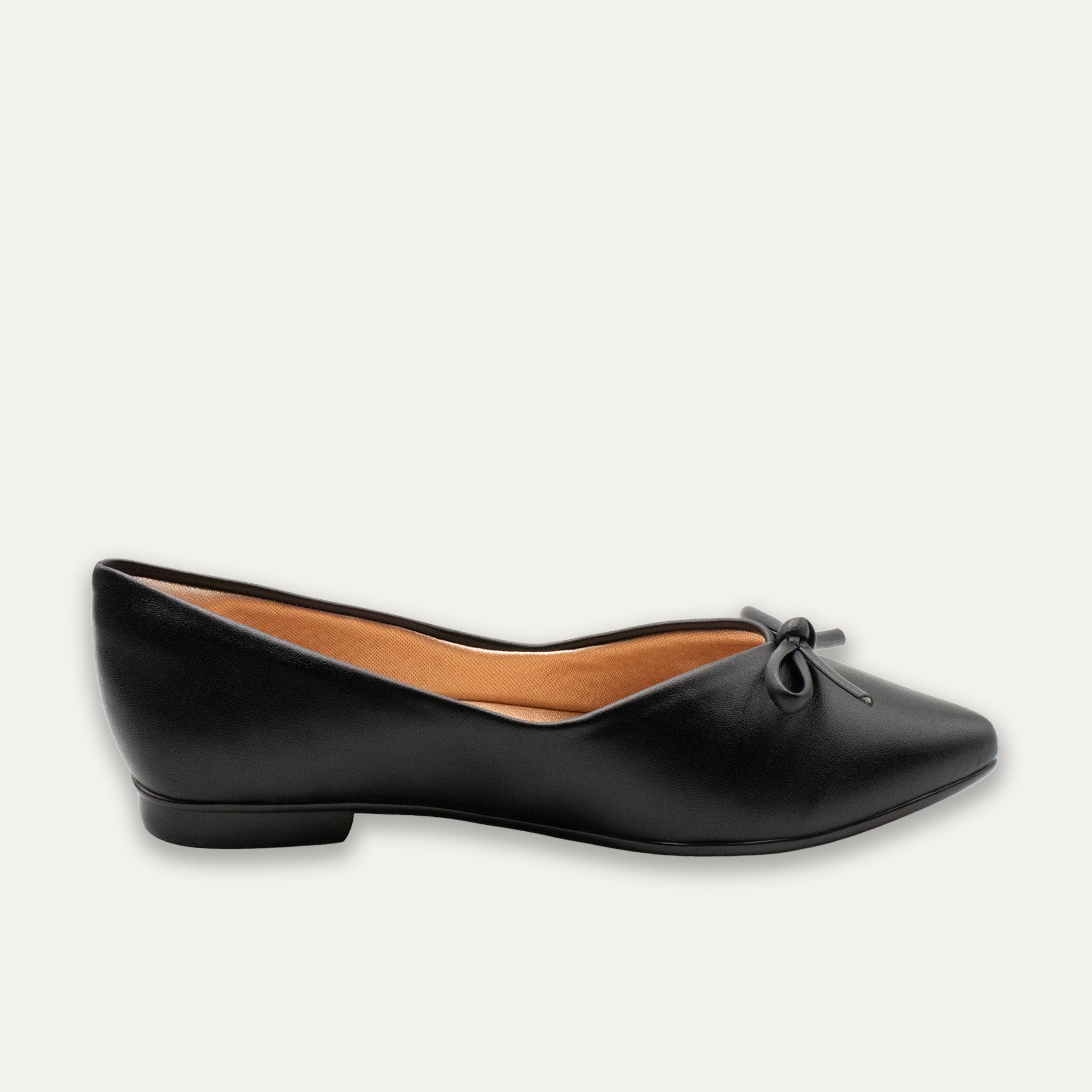 Anita Black Pointed Toe Flats