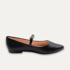 Mia Black Mary Jane Pointed Flats