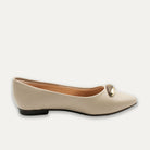 Evita Latte Pointed Toe Flats