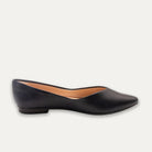 Adella Napa Black Pointed Toe Flats