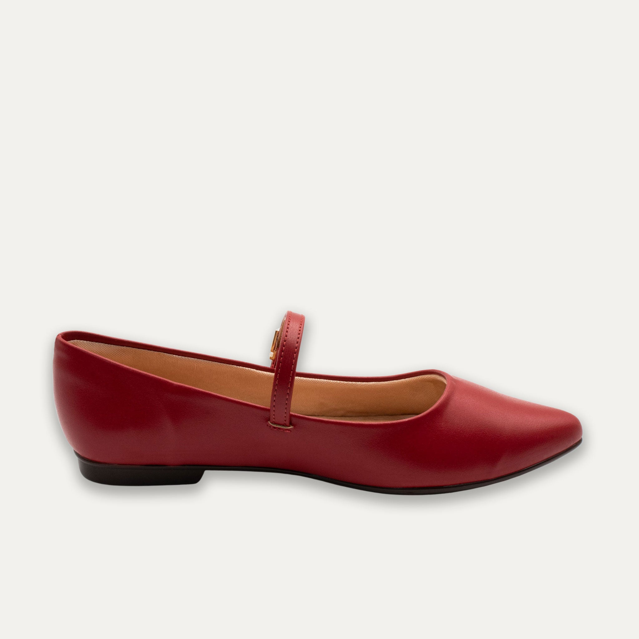 Mia Red Mary Jane Pointed Flats