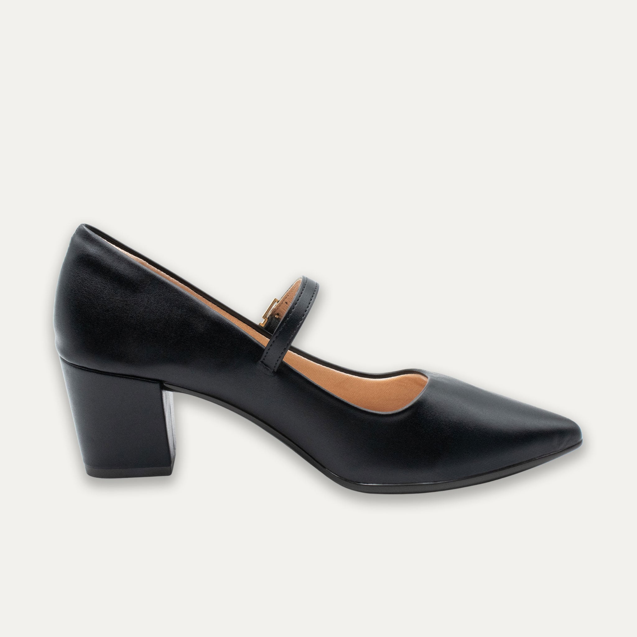 Vanina Black Mary Jane Block Heels