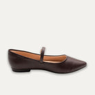 Mia Coffee Mary Jane Pointed Flats