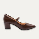 Vanina Espresso Mary Jane Block Heels