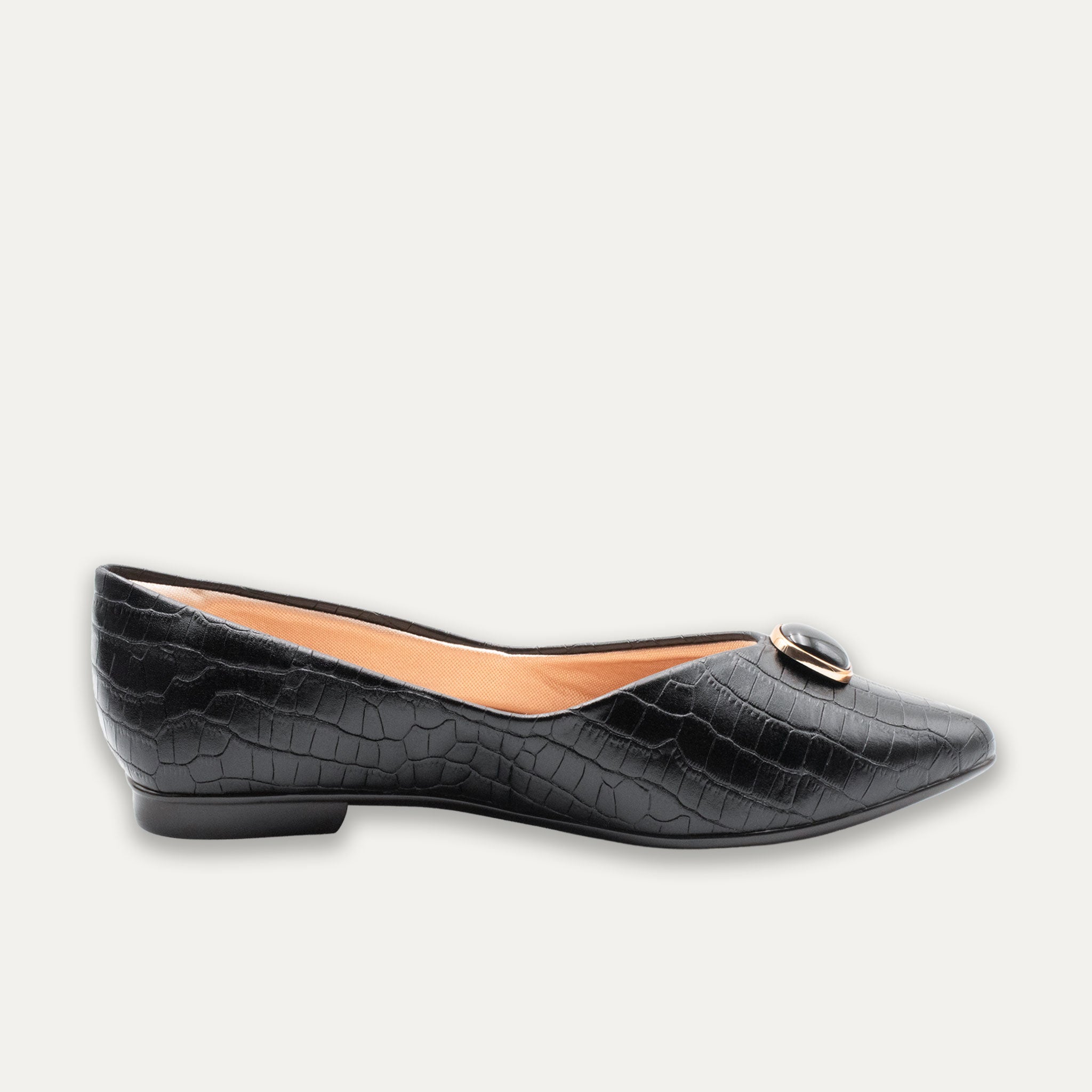 Antonia Black Pointed Toe Flats