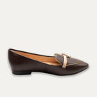 Alia Coffee Knotted Loafers