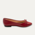 Adriana Napa Red Bow Pointed Toe Flats