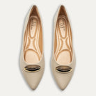 Evita Latte Pointed Toe Flats