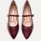 Mia Burgundy Mary Jane Pointed Flats
