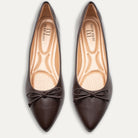 Adriana Napa Coffee Bow Pointed Toe Flats
