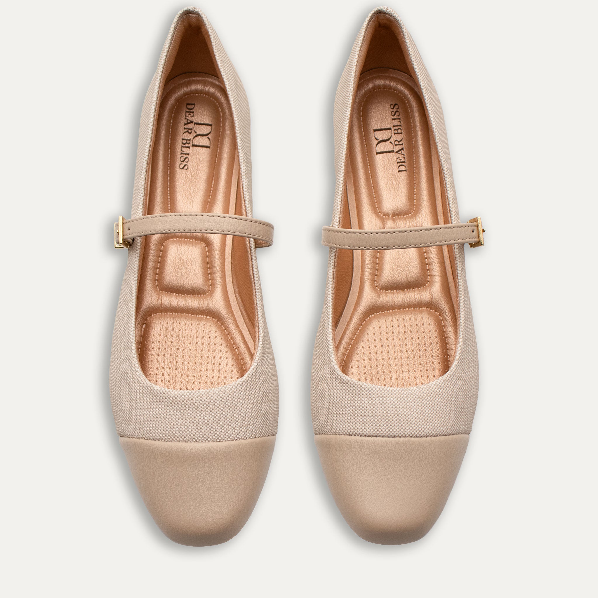 Mila Jeans Cream Mary Jane Ballet Flats