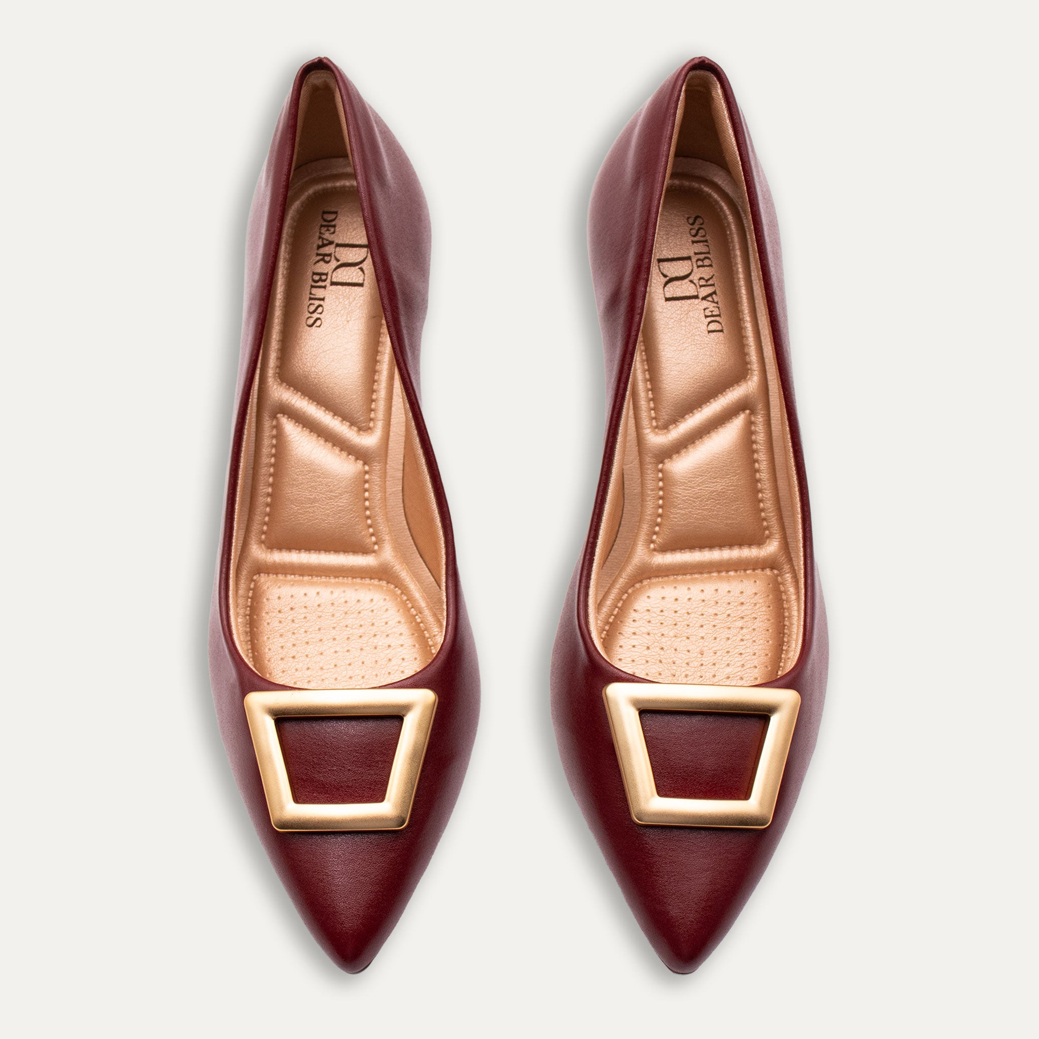 Verena Burgundy Pointed Toe Block Heels