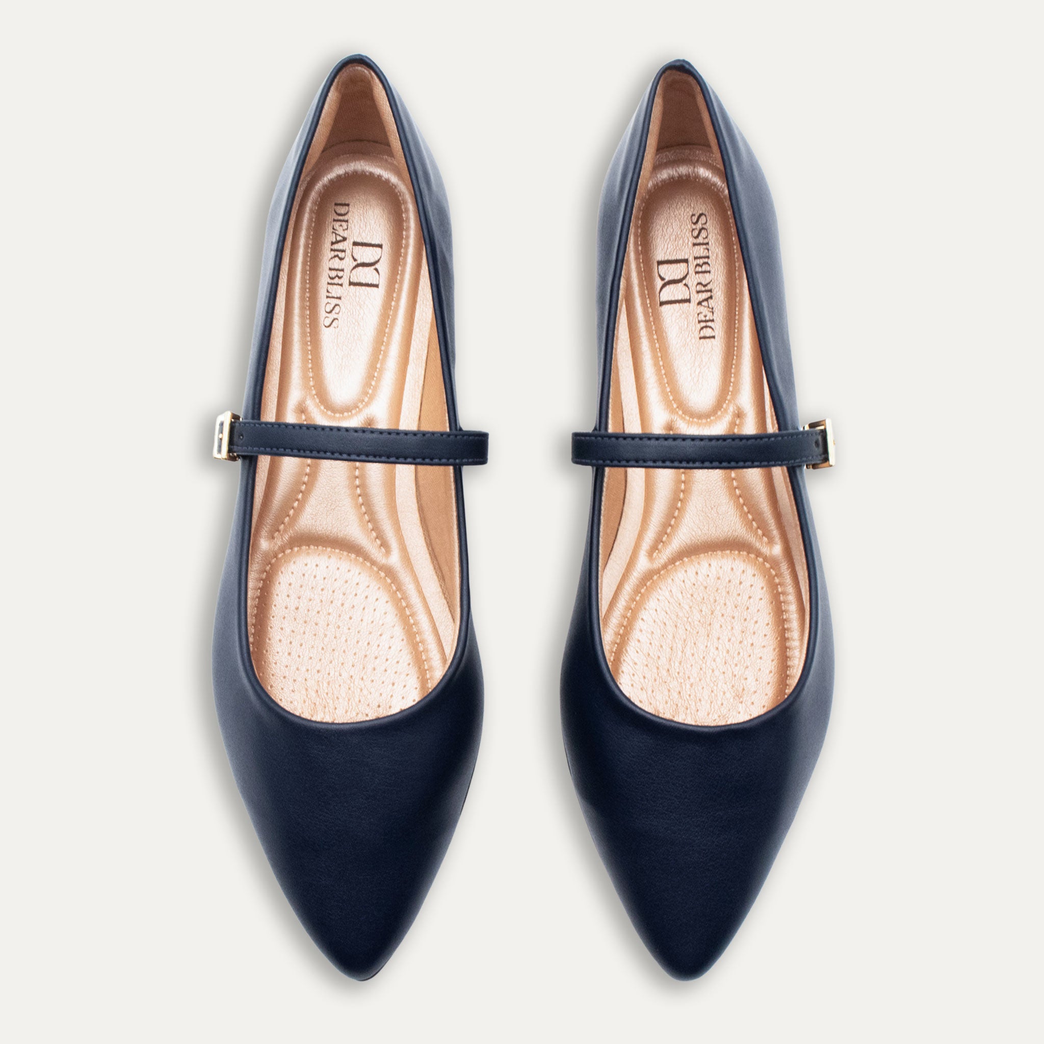 Mia Marine Mary Jane Pointed Flats