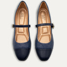 Mila Jeans Azul Mary Jane Ballet Flats