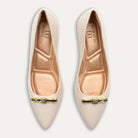 Valentina Off-White Block Heels
