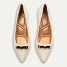 Vidalina Off-White Block Heels