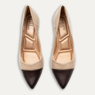 Vilma Two-Tone Nude Block Heels