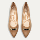Evita Cappuccino Pointed Toe Flats