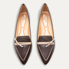 Alia Coffee Knotted Loafers