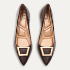 Verena Coffee Pointed Toe Block Heels