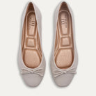 Adria Napa Bow Off-White Ballet Flats