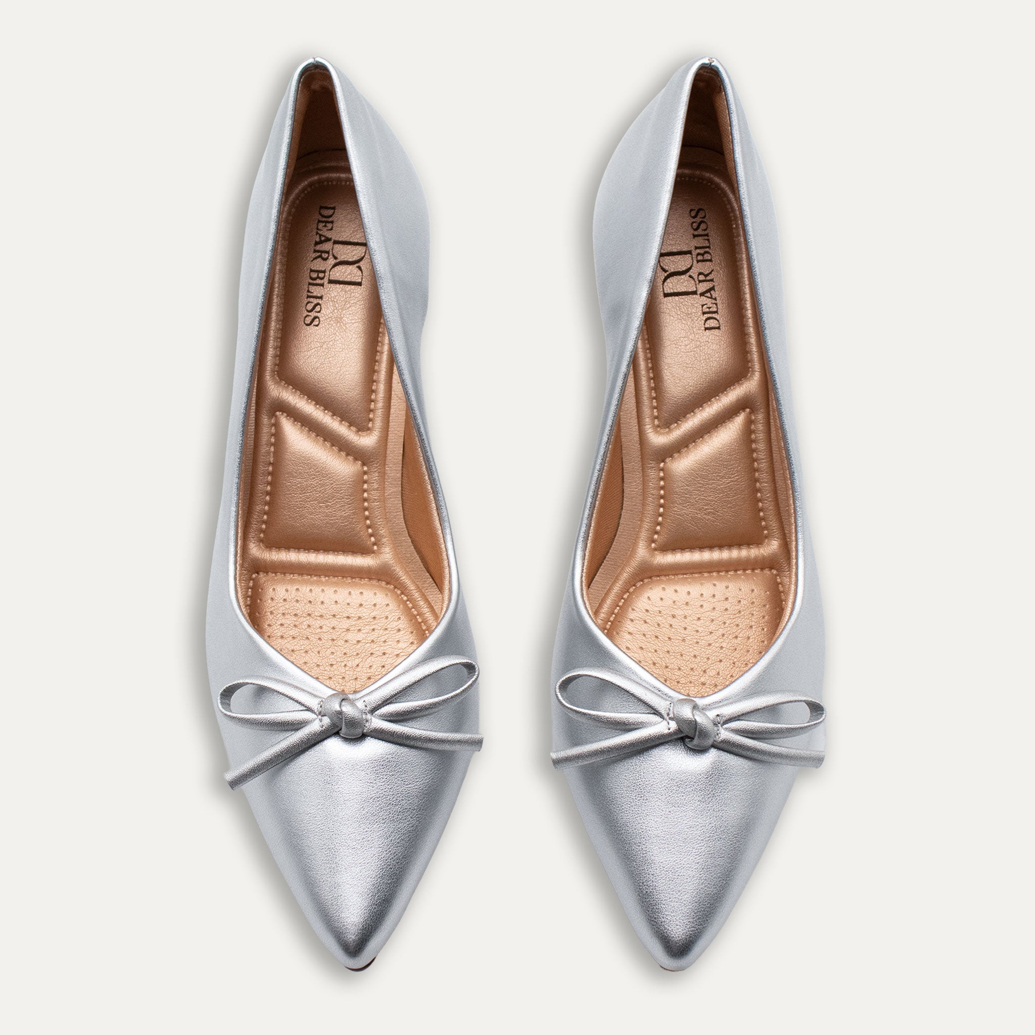 Valera Silver Pointed Toe Block Heels